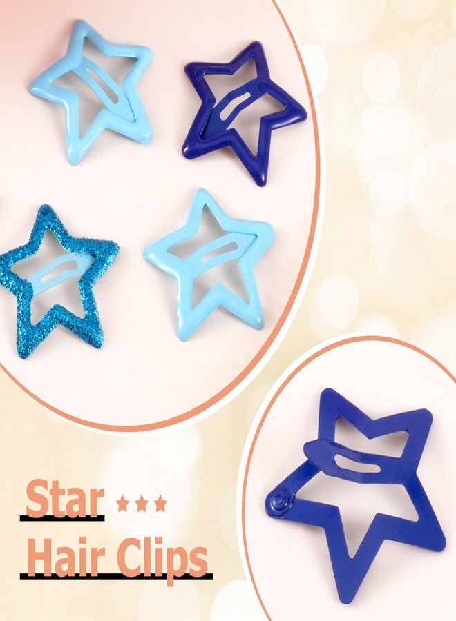Mxxipp 18pcs Star Hair Clips for Women, Non-Slip Metal Star Snap Barrettes, Y2K Hairstyle Accessories for Women Thick Thin Fine Straight Curly Long Short Hair- Blue & Light Blue & Dark Blue - Image 5